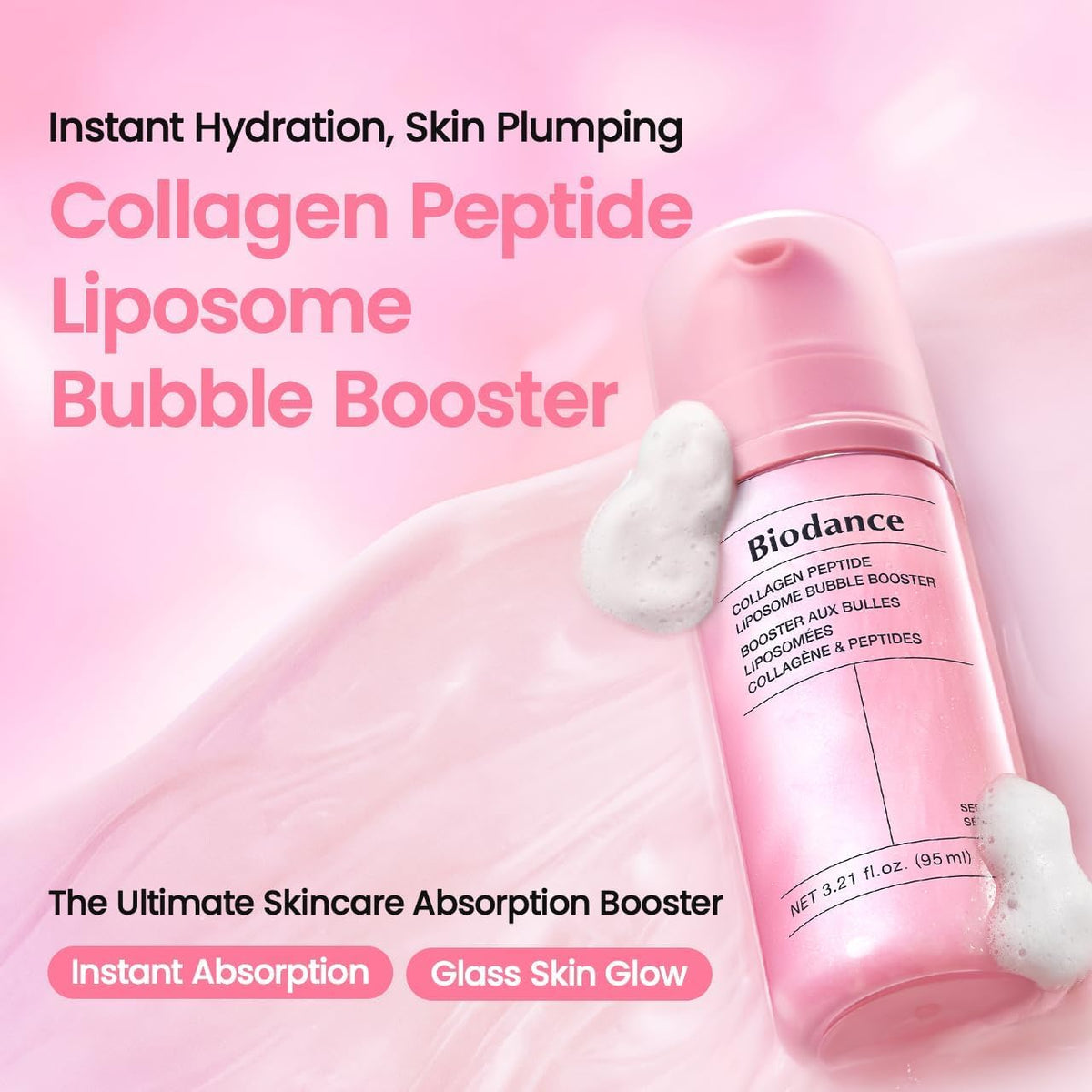 BIODANCE Collagen Peptide Liposome Bubble Booster, Micro-Bubble Foam Essence for Elasticity and Plumping, Hydration & Skin Prep Boost, Quick Morning Mask, Korean Skin Care | 3.21 fl.oz - thewildfolk BIODANCE Collagen Peptide Liposome Bubble Booster, Micro-Bubble Foam Essence for Elasticity and Plumping, Hydration & Skin Prep Boost, Quick Morning Mask, Korean Skin Care | 3.21 fl.oz