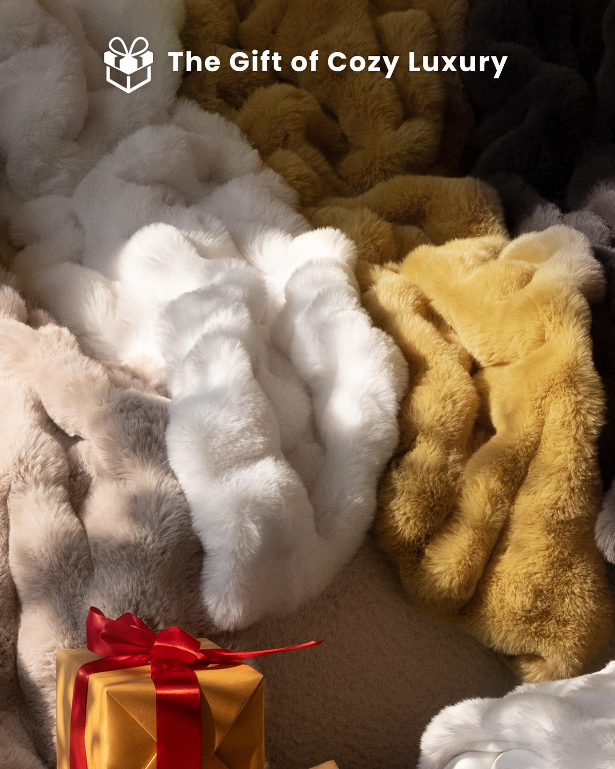 blunique Ultra Soft Cozy Faux Fur Throw Blanket, Fuzzy Plush Thick Bubble Blanket, Luxury Fluffy Blanket for Couch, Sofa, Bedroom, and Living Room, 50x60 Inches, Cream White - thewildfolk blunique Ultra Soft Cozy Faux Fur Throw Blanket, Fuzzy Plush Thick Bubble Blanket, Luxury Fluffy Blanket for Couch, Sofa, Bedroom, and Living Room, 50x60 Inches, Cream White