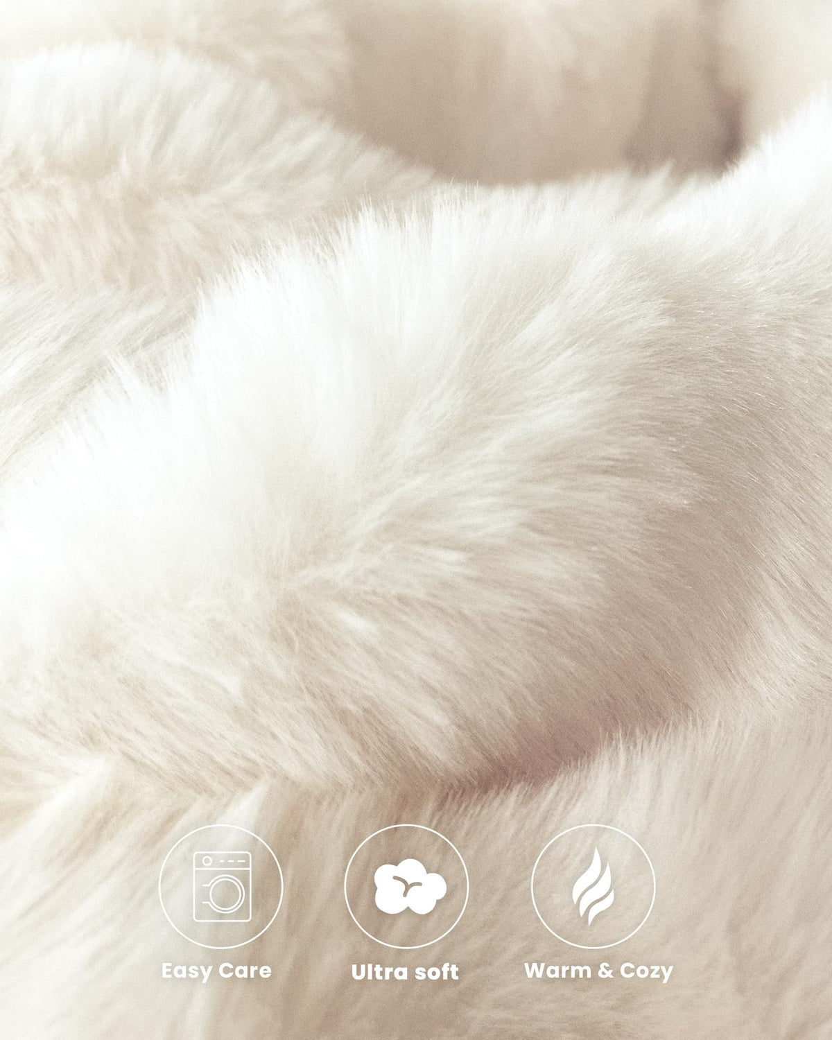 blunique Ultra Soft Cozy Faux Fur Throw Blanket, Fuzzy Plush Thick Bubble Blanket, Luxury Fluffy Blanket for Couch, Sofa, Bedroom, and Living Room, 50x60 Inches, Cream White - thewildfolk blunique Ultra Soft Cozy Faux Fur Throw Blanket, Fuzzy Plush Thick Bubble Blanket, Luxury Fluffy Blanket for Couch, Sofa, Bedroom, and Living Room, 50x60 Inches, Cream White