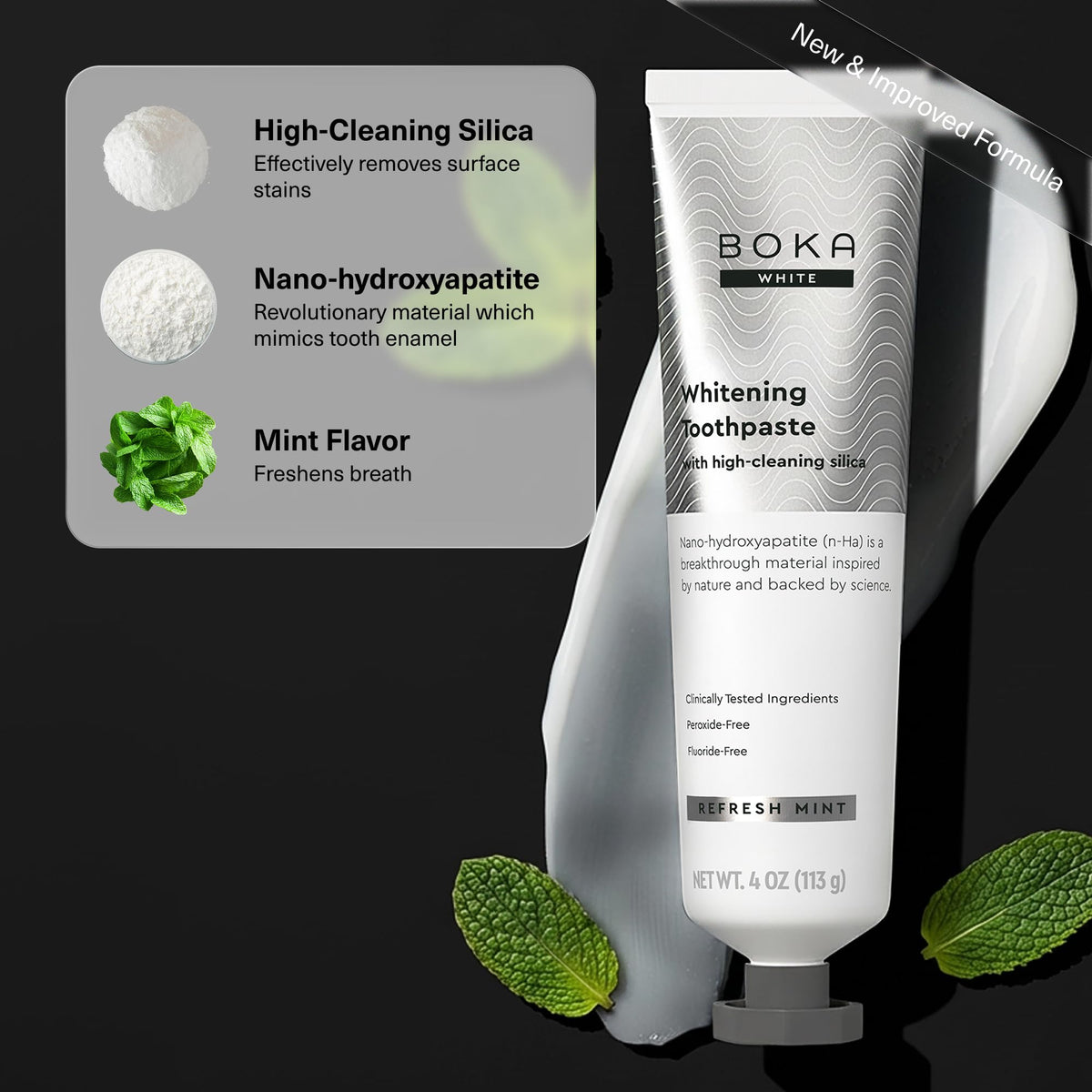 Boka Toothpaste - Fluoride Free Toothpaste, Nano Hydroxyapatite Toothpaste - thewildfolk Boka Toothpaste - Fluoride Free Toothpaste, Nano Hydroxyapatite Toothpaste