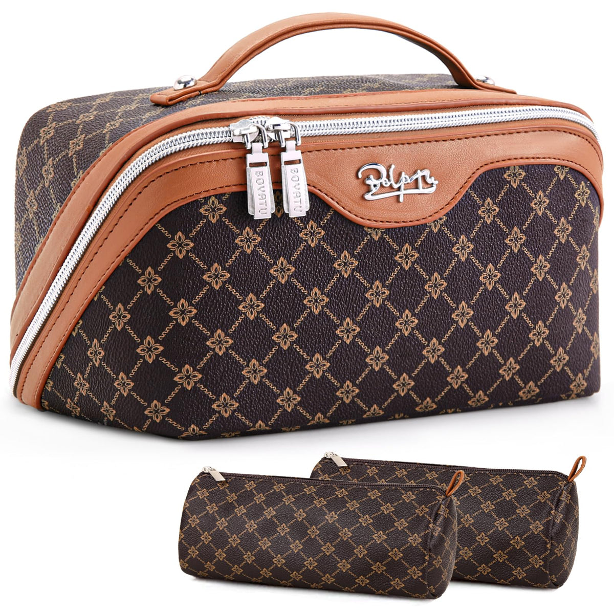 BOYATU Travel Makeup Bag Cosmetic Bags for Women: 3-Piece Make up Bag Set - thewildfolk BOYATU Travel Makeup Bag Cosmetic Bags for Women: 3-Piece Make up Bag Set