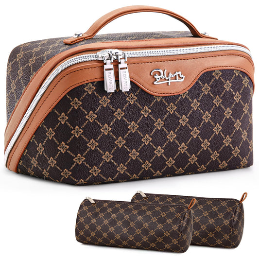 BOYATU Travel Makeup Bag Cosmetic Bags for Women: 3-Piece Make up Bag Set - thewildfolk BOYATU Travel Makeup Bag Cosmetic Bags for Women: 3-Piece Make up Bag Set
