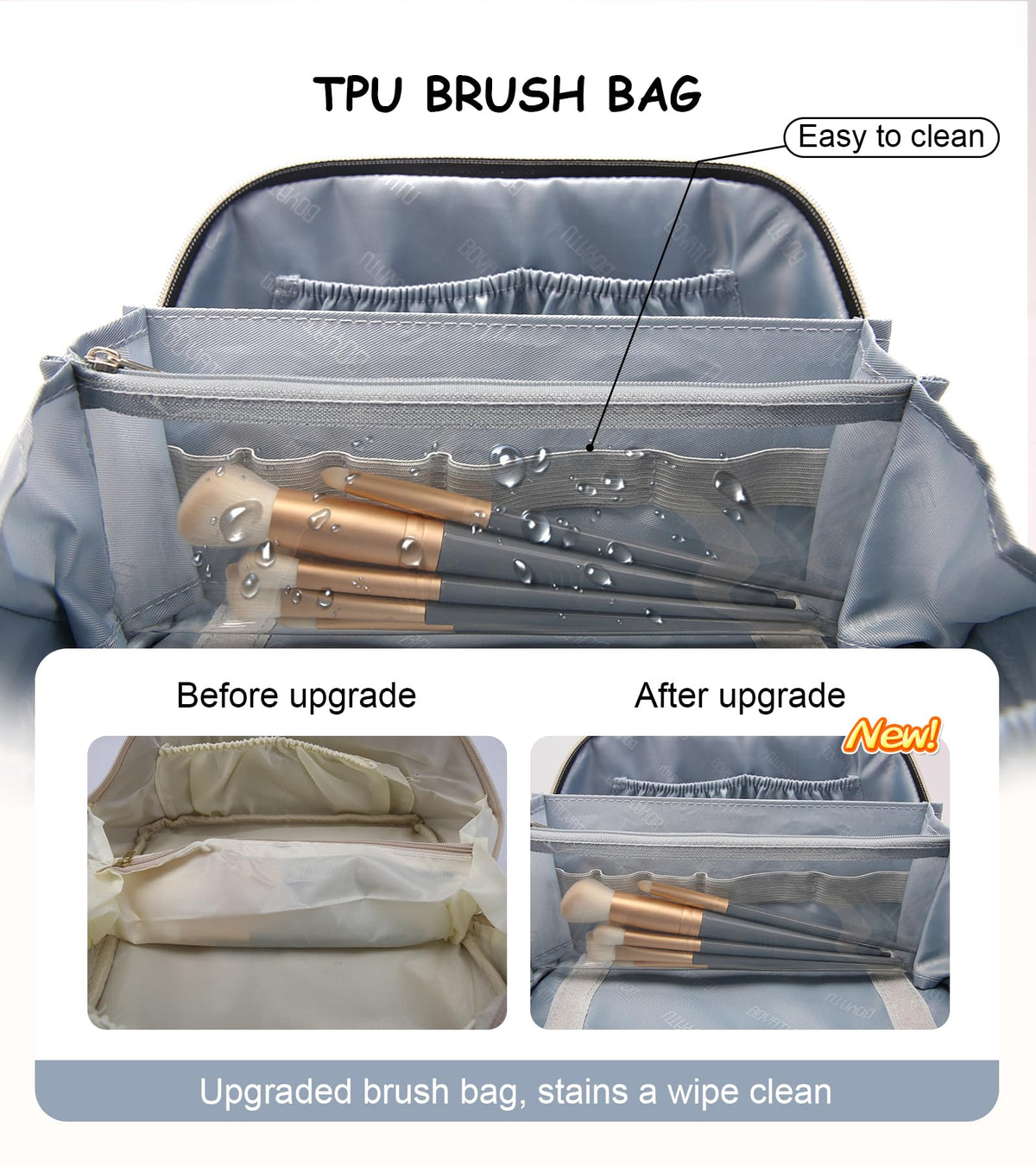 BOYATU Travel Makeup Bag for Women: Large Capacity 3-Piece Cosmetic & Toiletry Organizer - Expands Storage by 50% with 2 Detachable Pouches,Opens Flat for Easy Packing,Waterproof PU Leather(Blue) - thewildfolk BOYATU Travel Makeup Bag for Women: Large Capacity 3-Piece Cosmetic & Toiletry Organizer - Expands Storage by 50% with 2 Detachable Pouches,Opens Flat for Easy Packing,Waterproof PU Leather(Blue)