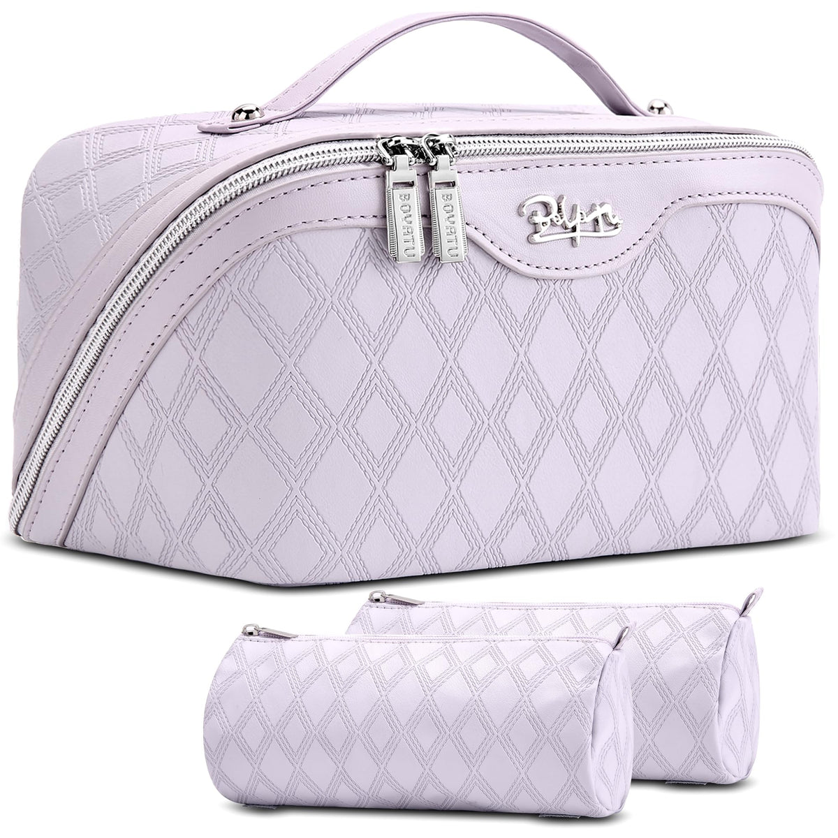 BOYATU Travel Makeup Bag, Large Capacity 3-Piece Cosmetic&Toiletry Bag Set - thewildfolk BOYATU Travel Makeup Bag, Large Capacity 3-Piece Cosmetic&Toiletry Bag Set