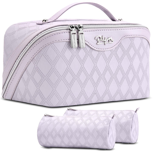 BOYATU Travel Makeup Bag, Large Capacity 3-Piece Cosmetic&Toiletry Bag Set - thewildfolk BOYATU Travel Makeup Bag, Large Capacity 3-Piece Cosmetic&Toiletry Bag Set