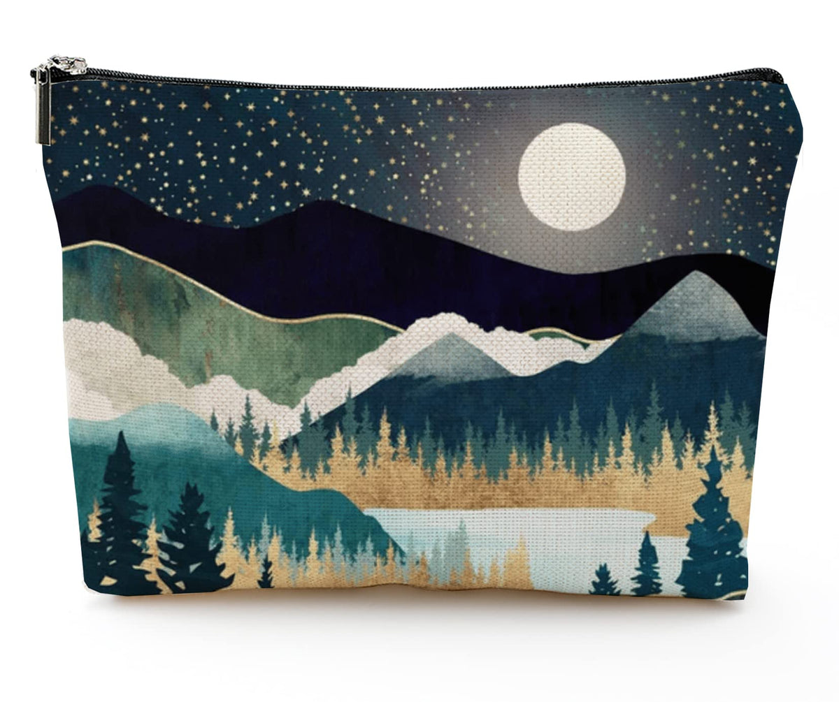 Braytow Forest Makeup Bag Travel Portable Cosmetic Pouch Waterproof Toiletry Organizer Storage Bag Zipper Pouch For Women - thewildfolk Braytow Forest Makeup Bag Travel Portable Cosmetic Pouch Waterproof Toiletry Organizer Storage Bag Zipper Pouch For Women