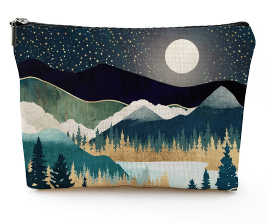 Braytow Forest Makeup Bag Travel Portable Cosmetic Pouch Waterproof Toiletry Organizer Storage Bag Zipper Pouch For Women - thewildfolk Braytow Forest Makeup Bag Travel Portable Cosmetic Pouch Waterproof Toiletry Organizer Storage Bag Zipper Pouch For Women