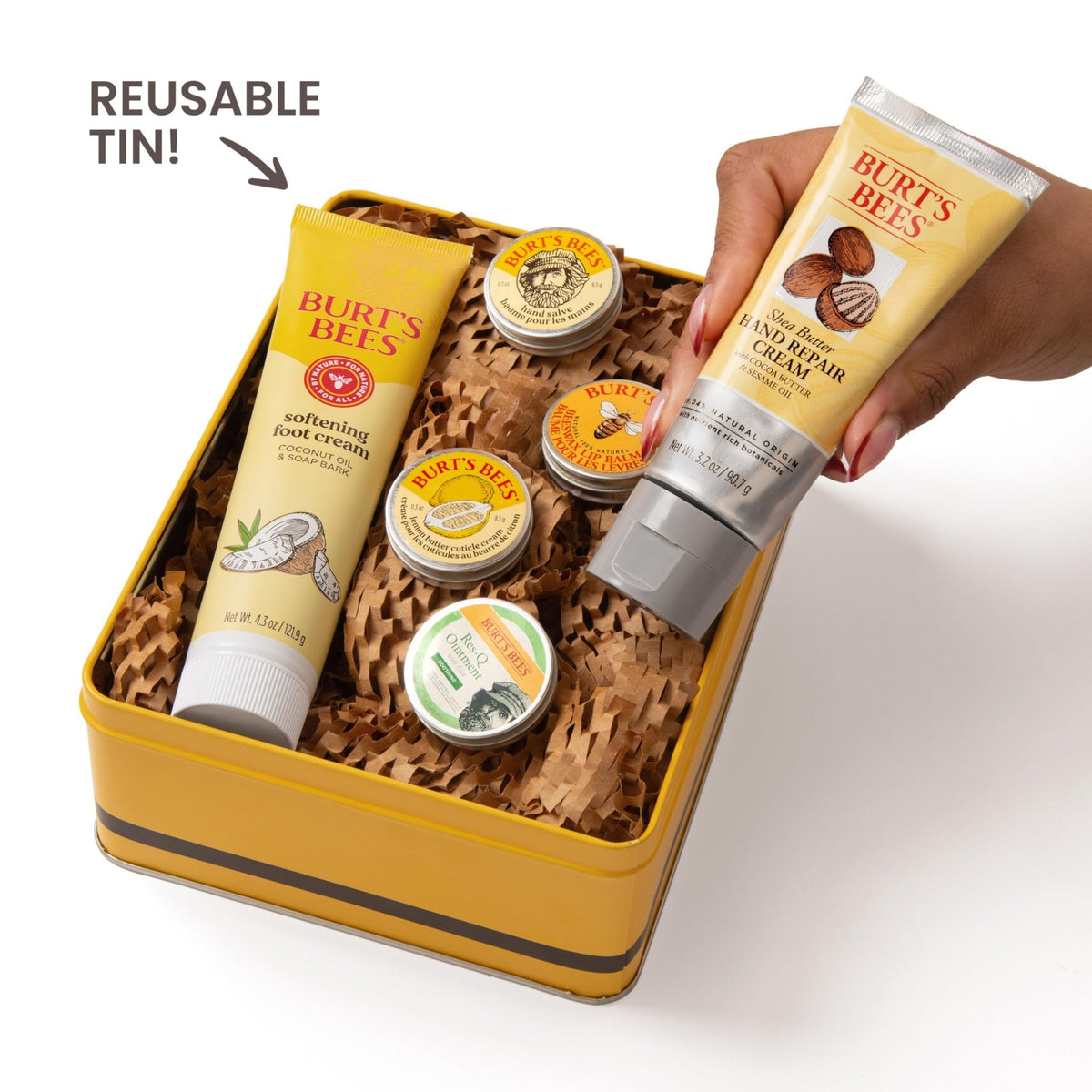 Burt's Bees Classics Gift Set, 6 Products in Giftable Tin - thewildfolk Burt's Bees Classics Gift Set, 6 Products in Giftable Tin