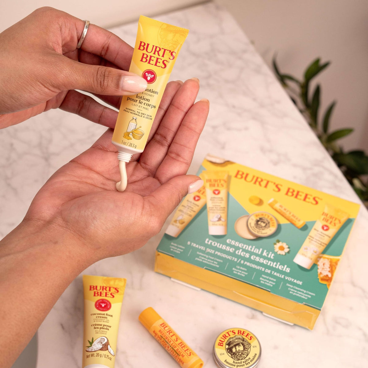 Burt's Bees Essentials Kit Gift Set, 5 Travel Size Products - thewildfolk Burt's Bees Essentials Kit Gift Set, 5 Travel Size Products