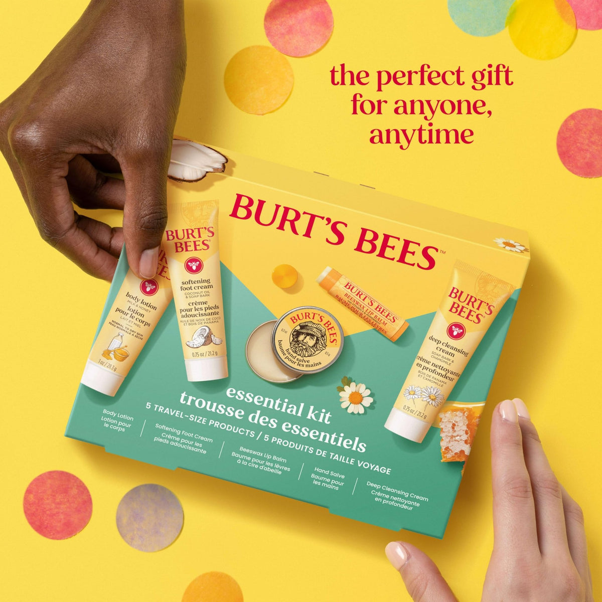 Burt's Bees Essentials Kit Gift Set, 5 Travel Size Products - thewildfolk Burt's Bees Essentials Kit Gift Set, 5 Travel Size Products