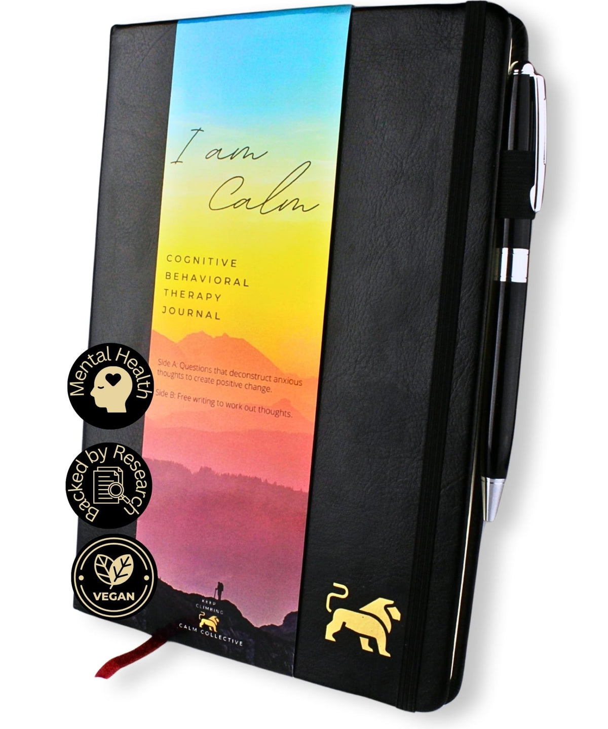 Calm Collective Guided CBT Anxiety Relief Journal Kit for Mental Health Therapy with Free Pen Included, Mindfulness Self Care Prompts, Gratitude & Habit Tracker, Wellness Gift Diary Notebook - thewildfolk Calm Collective Guided CBT Anxiety Relief Journal Kit for Mental Health Therapy with Free Pen Included, Mindfulness Self Care Prompts, Gratitude & Habit Tracker, Wellness Gift Diary Notebook