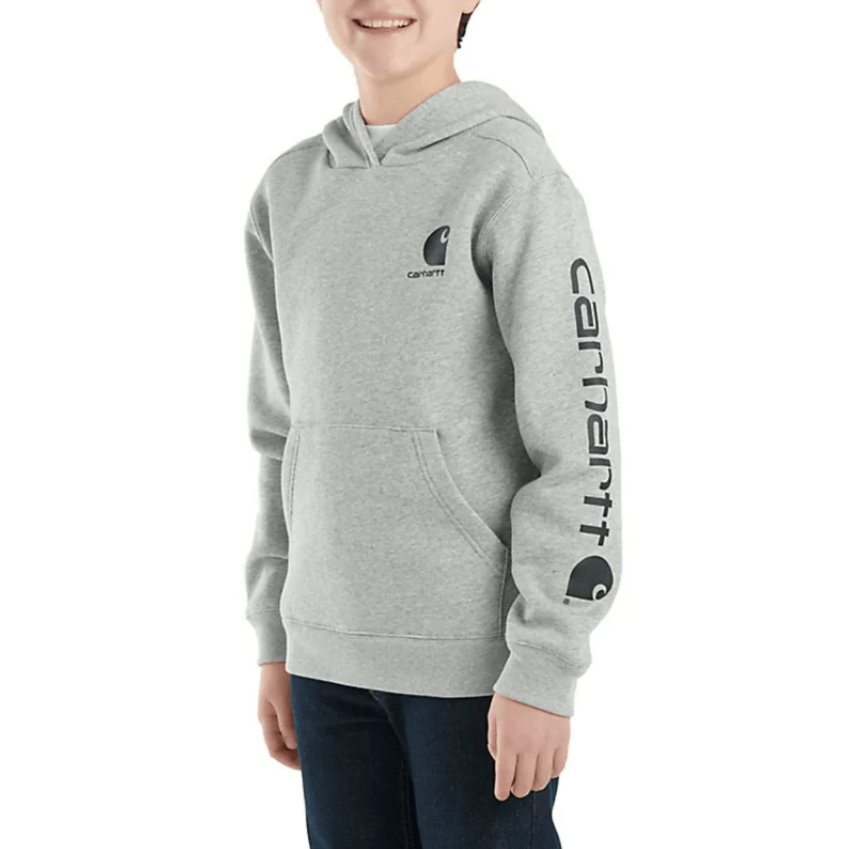 Carhartt Boys' Long Sleeve Graphic Sweatshirt - Heather Grey S-XL
