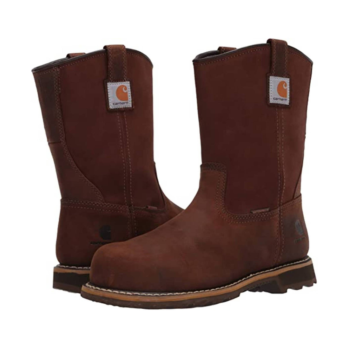 Carhartt Men's 10-Inch Carbon Nano Toe Wellington - Bison Brown Oil Tan