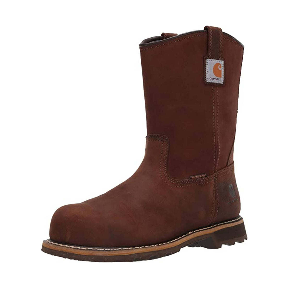 Carhartt Men's 10-Inch Carbon Nano Toe Wellington - Bison Brown Oil Tan