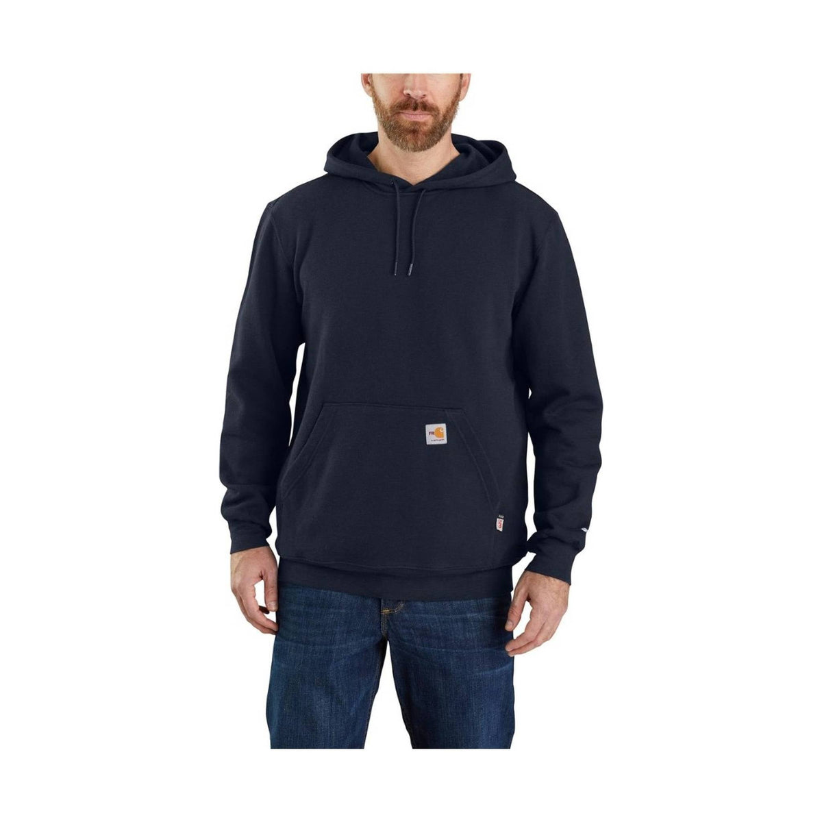 Carhartt Men's Flame Resistant Force Midweight Hooded Sweatshirt - Navy