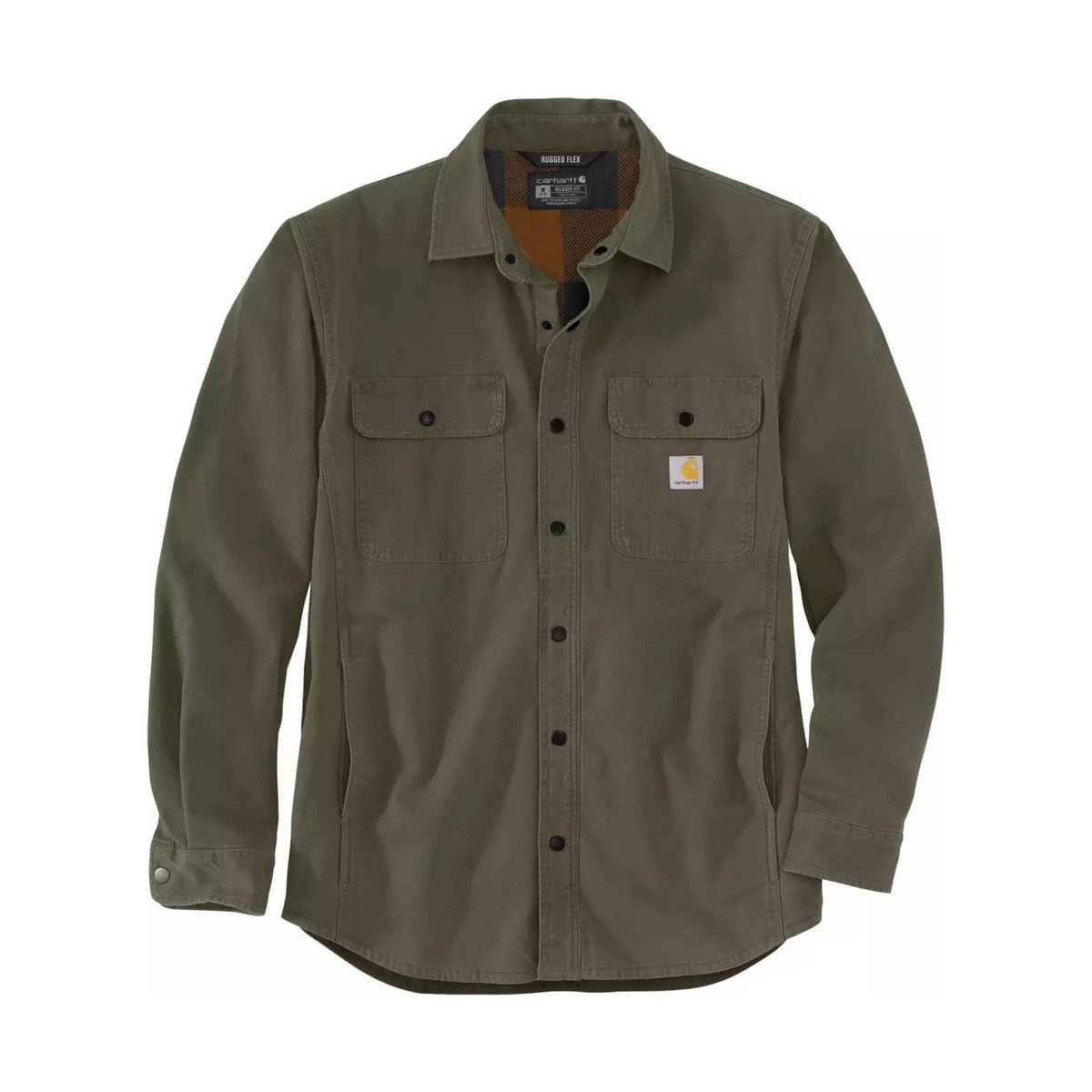 Carhartt Men's Relaxed Fit Canvas Fleece Jacket - Basil