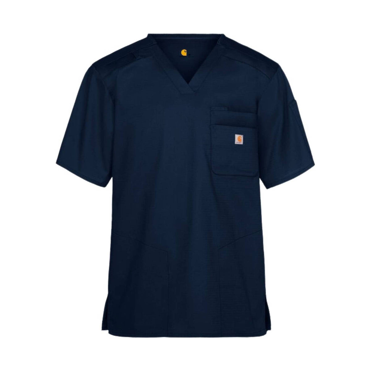 Carhartt Ripstop Rugged-Flex Men's 5-Pocket Stretch V-Neck Scrub Top - Navy