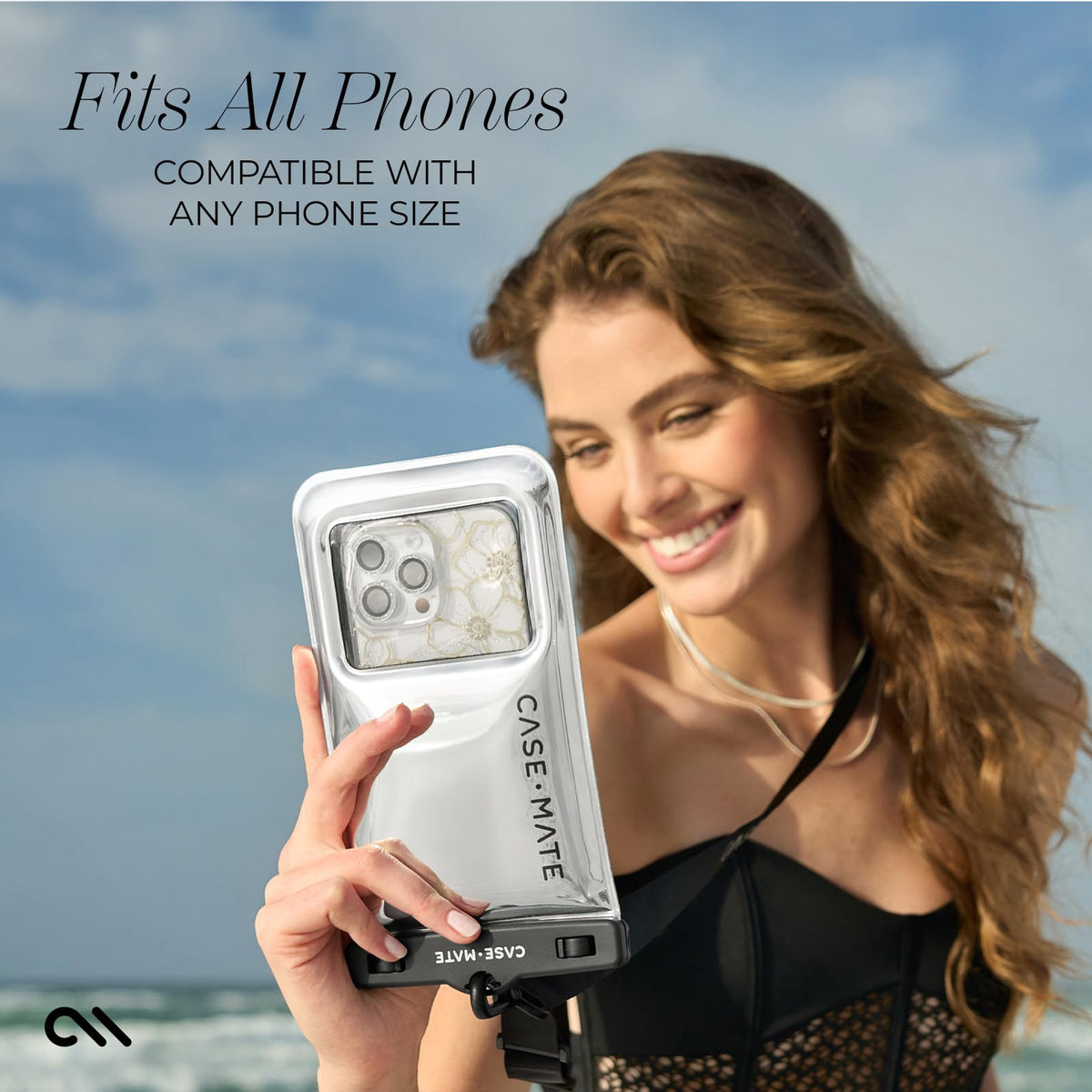 Case-Mate 2 Pack IP68 Waterproof Phone Pouch - Silver Chrome - thewildfolk Case-Mate 2 Pack IP68 Waterproof Phone Pouch - Silver Chrome