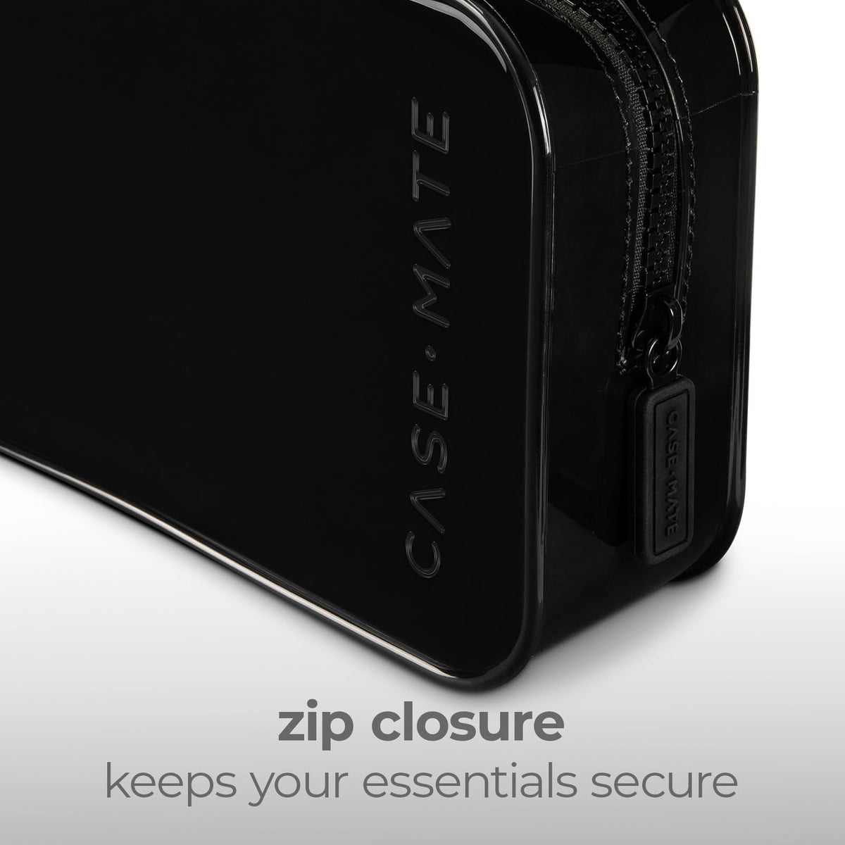Case-Mate Jelly Makeup Bag - Waterproof Zipper Pouch - Midnight Black - thewildfolk Case-Mate Jelly Makeup Bag - Waterproof Zipper Pouch - Midnight Black