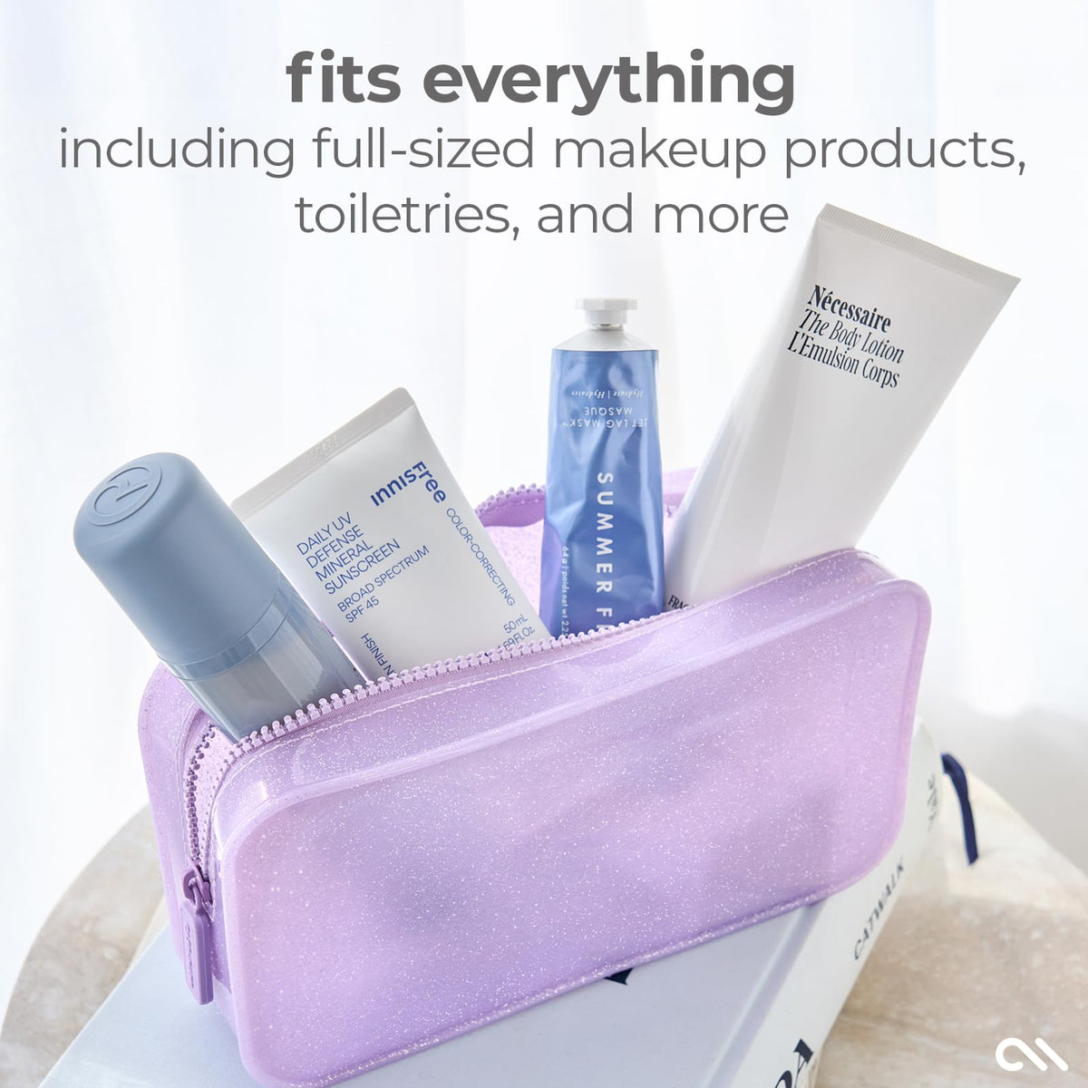 Case-Mate Jelly Makeup Bag - Waterproof Zipper Pouch - Stardust Twinkle - thewildfolk Case-Mate Jelly Makeup Bag - Waterproof Zipper Pouch - Stardust Twinkle