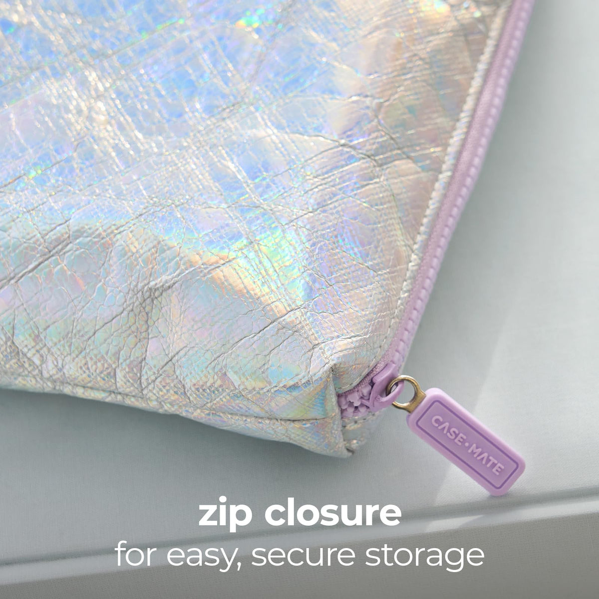 Case-Mate Soap Bubble Essential Crinkle Makeup Bag - Iridescent - thewildfolk Case-Mate Soap Bubble Essential Crinkle Makeup Bag - Iridescent