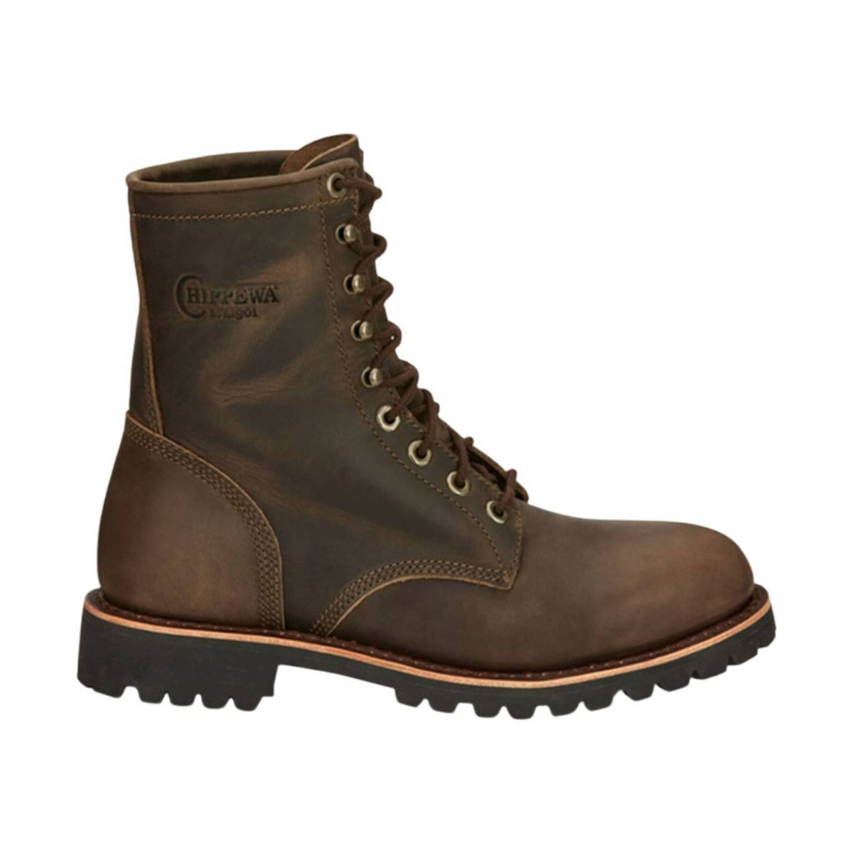 Chippewa Men's Classic 8in Non Insulated Steel Toe Work Boots - Wood - ONLINE STORE CREDIT/EXCHANGE ONLY