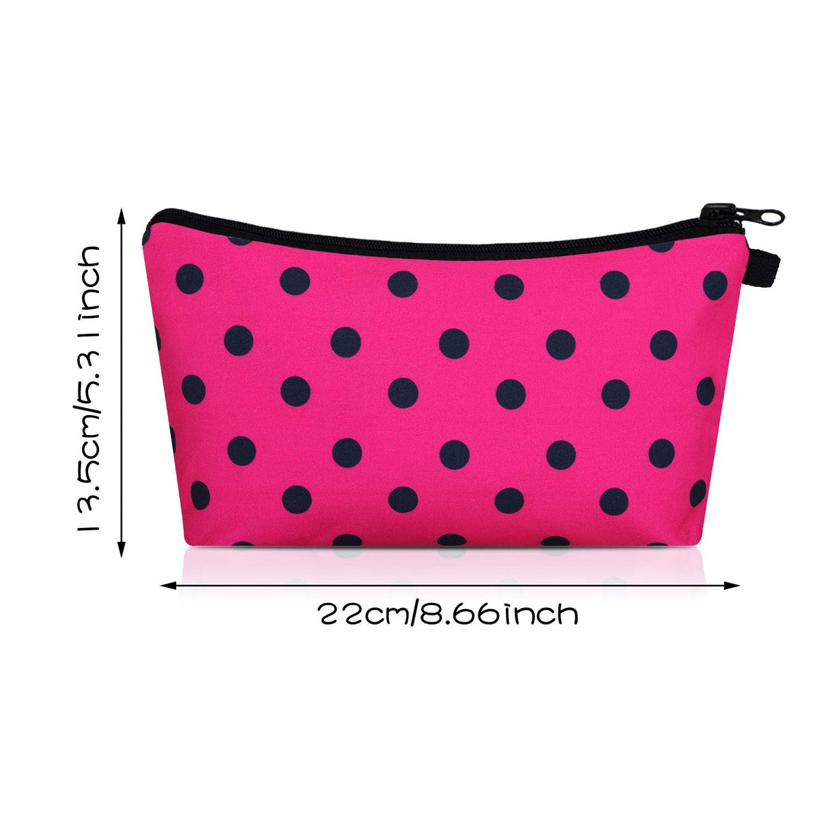 Chuangdi 6 Pieces Makeup Bag Toiletry Pouch Waterproof Cosmetic Bag with Zipper Travel Packing Pouch 8.7 x 5.3 Inch Small Cosmetic Organizer Accessory for Women and Men(Polka Dots Style) - thewildfolk Chuangdi 6 Pieces Makeup Bag Toiletry Pouch Waterproof Cosmetic Bag with Zipper Travel Packing Pouch 8.7 x 5.3 Inch Small Cosmetic Organizer Accessory for Women and Men(Polka Dots Style)