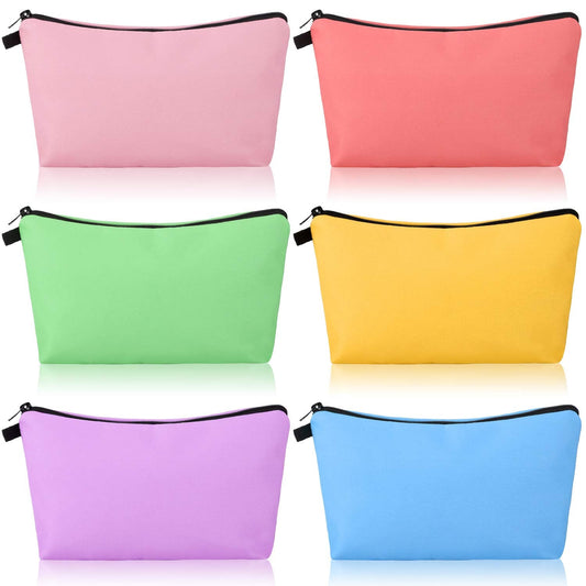Chuangdi 6 Pieces Makeup Bag Toiletry Pouch Waterproof Cosmetic Bag with Zipper Travel Packing Pouch 8.7 x 5.3 Inch Small Cosmetic Organizer Accessory for Women and Men(Bright Style) - thewildfolk Chuangdi 6 Pieces Makeup Bag Toiletry Pouch Waterproof Cosmetic Bag with Zipper Travel Packing Pouch 8.7 x 5.3 Inch Small Cosmetic Organizer Accessory for Women and Men(Bright Style)