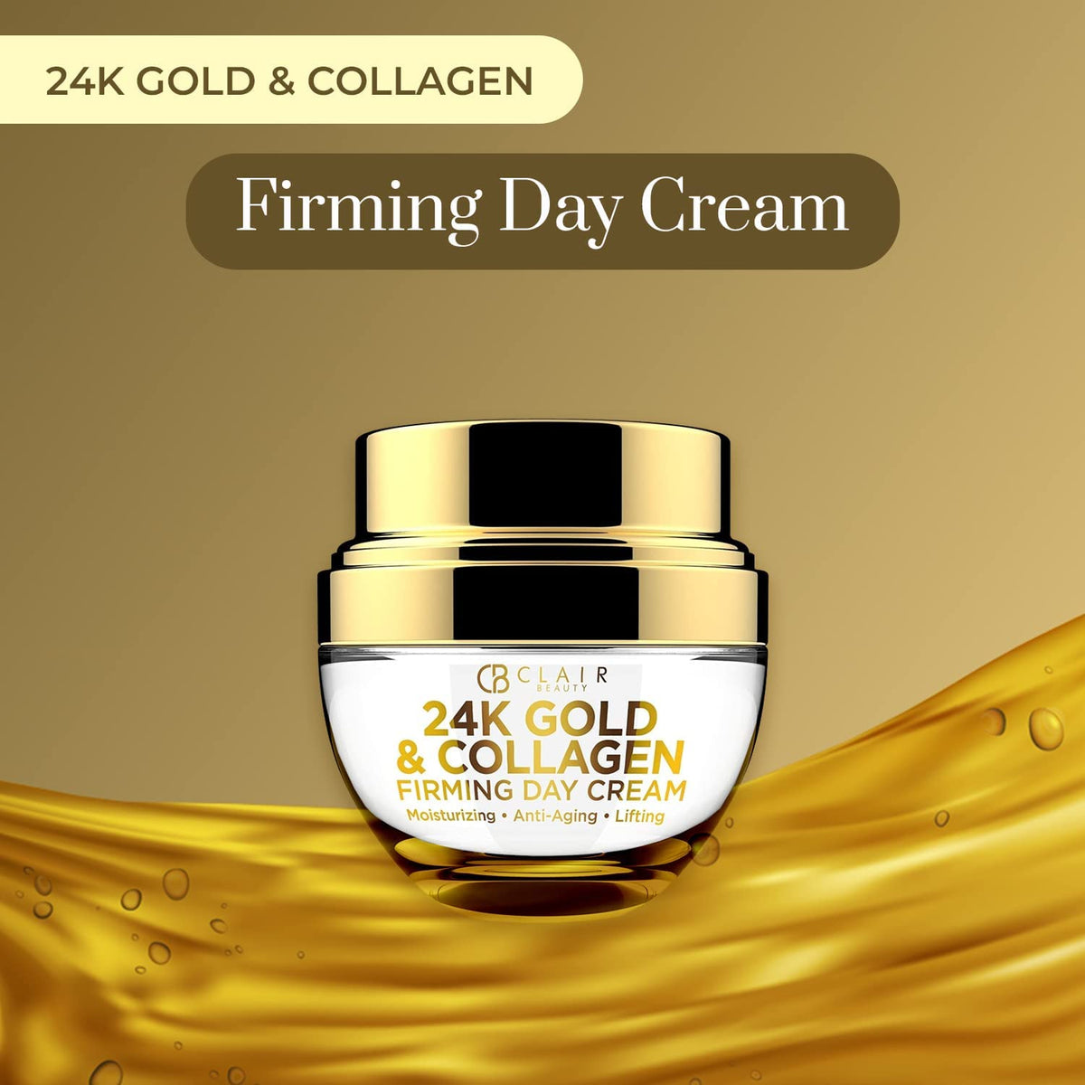 Clear Beauty 24K Gold & Collagen Face Moisturizer - Dermatologist Tested, Anti Aging, Korean Skin Care - Hydrates, Firms, Smooths For Youthful Skin - Vegan, Clean Beauty - Duo Pack - thewildfolk Clear Beauty 24K Gold & Collagen Face Moisturizer - Dermatologist Tested, Anti Aging, Korean Skin Care - Hydrates, Firms, Smooths For Youthful Skin - Vegan, Clean Beauty - Duo Pack