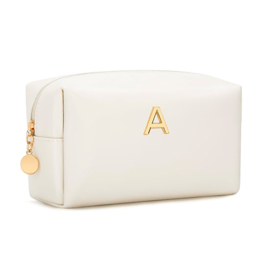 CLOUDWINGS Gifts for Women Bridesmaid Gifts Initial Makeup Bag - thewildfolk CLOUDWINGS Gifts for Women Bridesmaid Gifts Initial Makeup Bag