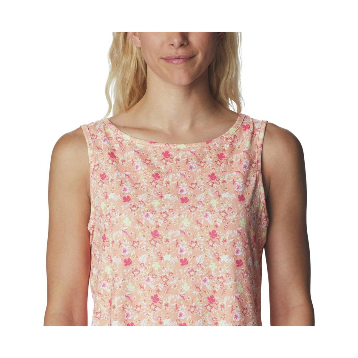 Columbia Women's Chill River Tank - Peach/Mini Hibiscus FINAL SALE