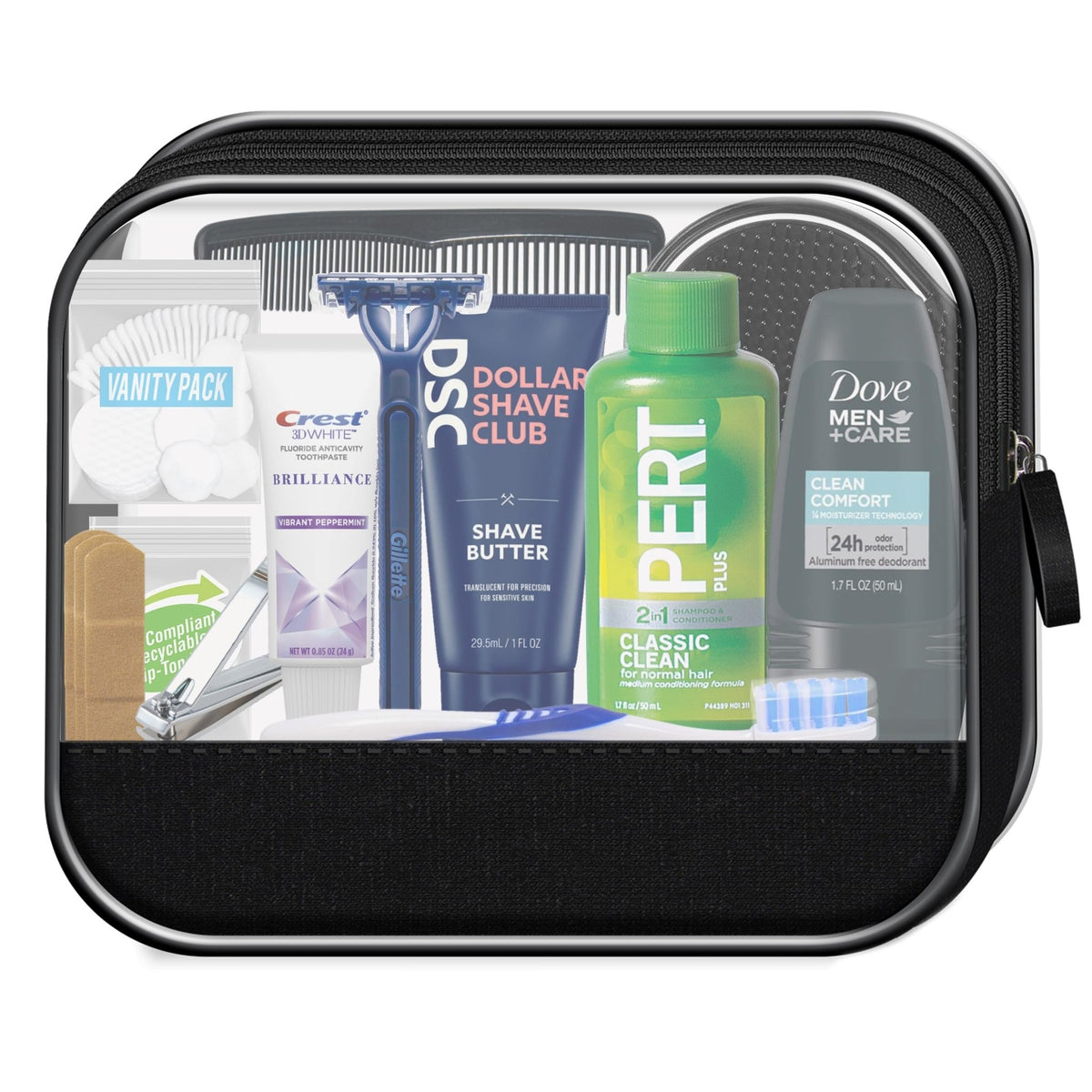 Convenience Kits International Men’s Super Deluxe, 16-Piece Kit with Travel Size TSA Compliant Essentials in Reusable Zippered Toiletry Bag - thewildfolk Convenience Kits International Men’s Super Deluxe, 16-Piece Kit with Travel Size TSA Compliant Essentials in Reusable Zippered Toiletry Bag