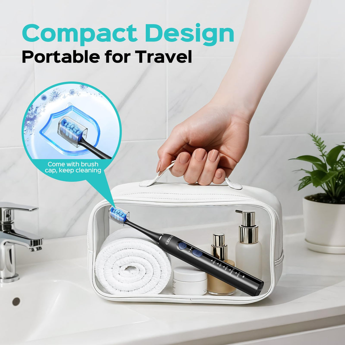 COSLUS C30 Electric Toothbrush for Adults, Effective Yet Gentle Ultra-Clean - thewildfolk COSLUS C30 Electric Toothbrush for Adults, Effective Yet Gentle Ultra-Clean
