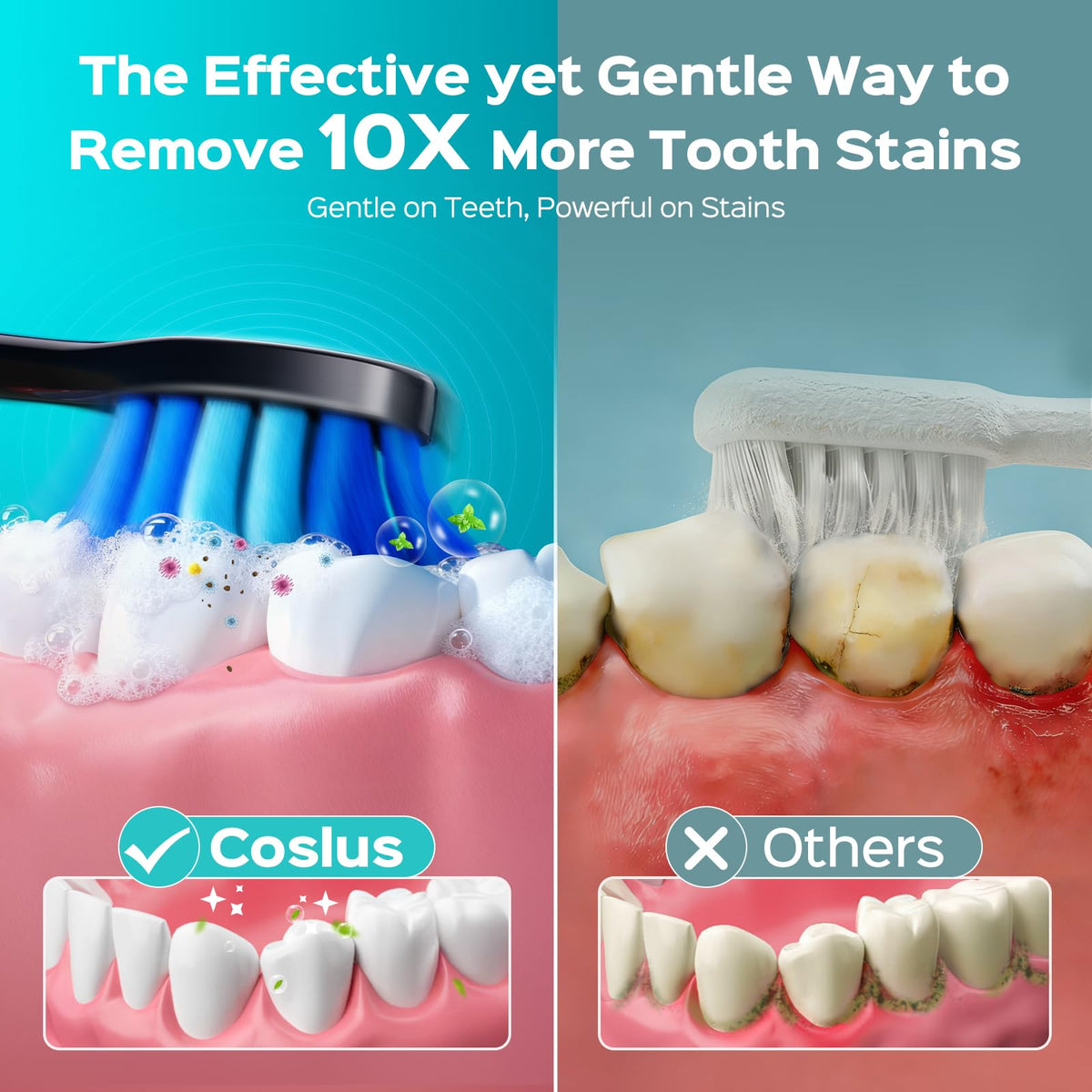 COSLUS C30 Electric Toothbrush for Adults, Effective Yet Gentle Ultra-Clean - thewildfolk COSLUS C30 Electric Toothbrush for Adults, Effective Yet Gentle Ultra-Clean