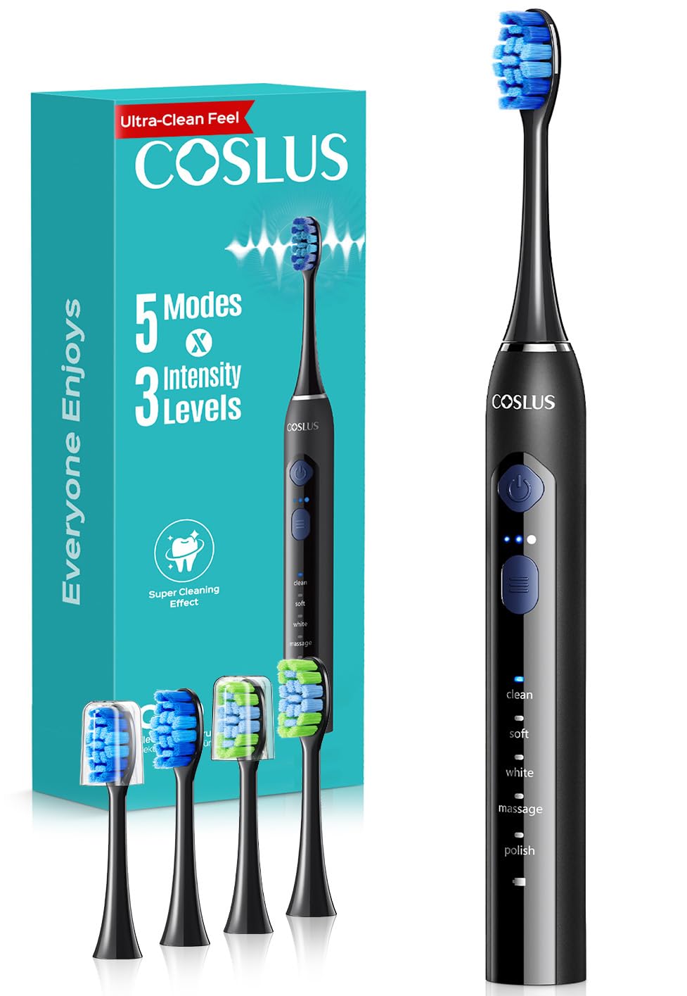 COSLUS C30 Electric Toothbrush for Adults, Effective Yet Gentle Ultra-Clean - thewildfolk COSLUS C30 Electric Toothbrush for Adults, Effective Yet Gentle Ultra-Clean