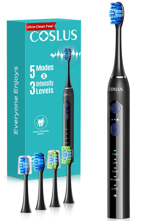 COSLUS C30 Electric Toothbrush for Adults, Effective Yet Gentle Ultra-Clean - thewildfolk COSLUS C30 Electric Toothbrush for Adults, Effective Yet Gentle Ultra-Clean