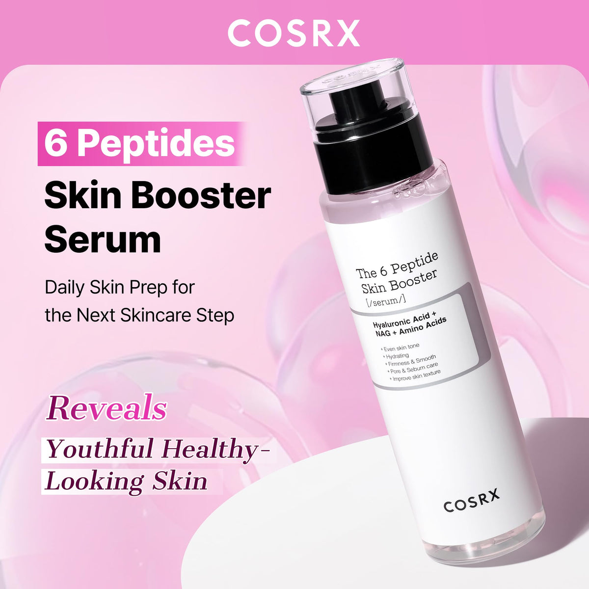 COSRX 6X Peptide Collagen Skin Booster Toner Serum for Dull Skin, 5.07 oz - thewildfolk COSRX 6X Peptide Collagen Skin Booster Toner Serum for Dull Skin, 5.07 oz