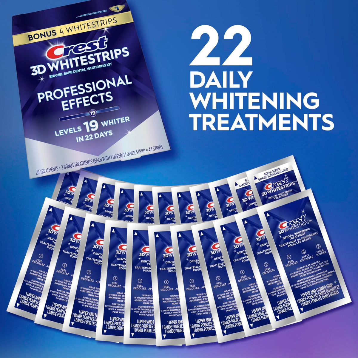 Crest Teeth Whitening Strips, Crest 3D Whitestrips Professional Effects, Enamel Safe Teeth Whitening Kit, 22 Treatments (44 Strips), Professional-Level Whitening, 19 Levels Whiter - thewildfolk Crest Teeth Whitening Strips, Crest 3D Whitestrips Professional Effects, Enamel Safe Teeth Whitening Kit, 22 Treatments (44 Strips), Professional-Level Whitening, 19 Levels Whiter