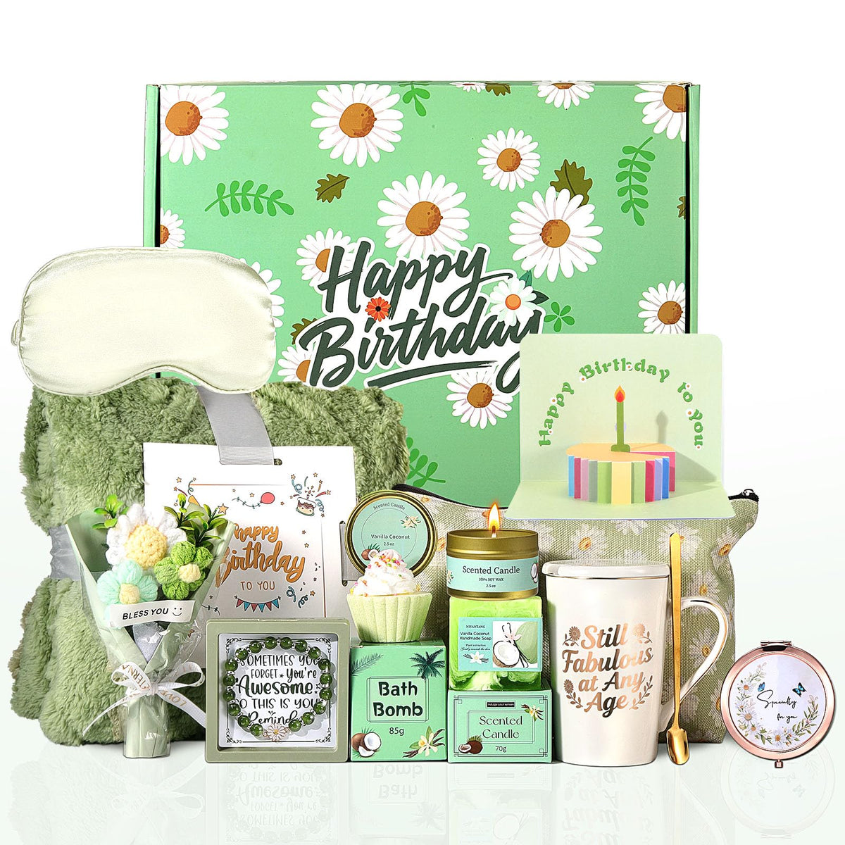 Daisy Birthday Gifts for Women,Self Care Gift Box for Mom,Wife,Best Friend - thewildfolk Daisy Birthday Gifts for Women,Self Care Gift Box for Mom,Wife,Best Friend