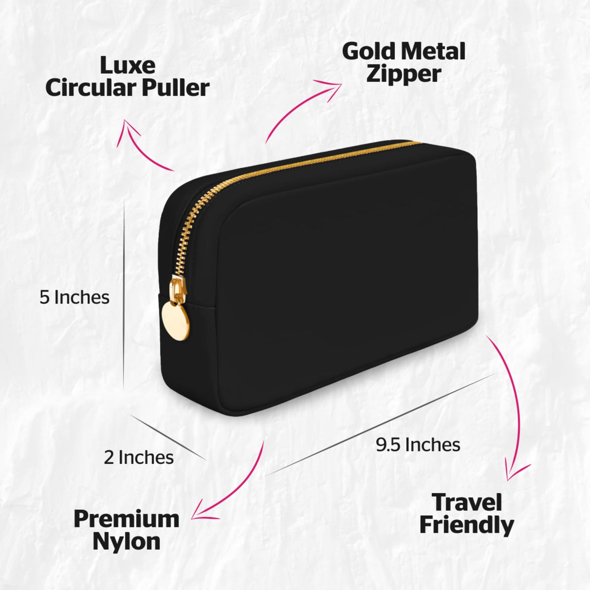 DANCOUR Small Makeup Bag For Purse - Makeup Bag Small Cosmetic Bag For Purse - Mini Pouch Travel Makeup Bag Zipper Pouches Makeup Pouch Mini Organizer For Women and Girls (Black) - thewildfolk DANCOUR Small Makeup Bag For Purse - Makeup Bag Small Cosmetic Bag For Purse - Mini Pouch Travel Makeup Bag Zipper Pouches Makeup Pouch Mini Organizer For Women and Girls (Black)
