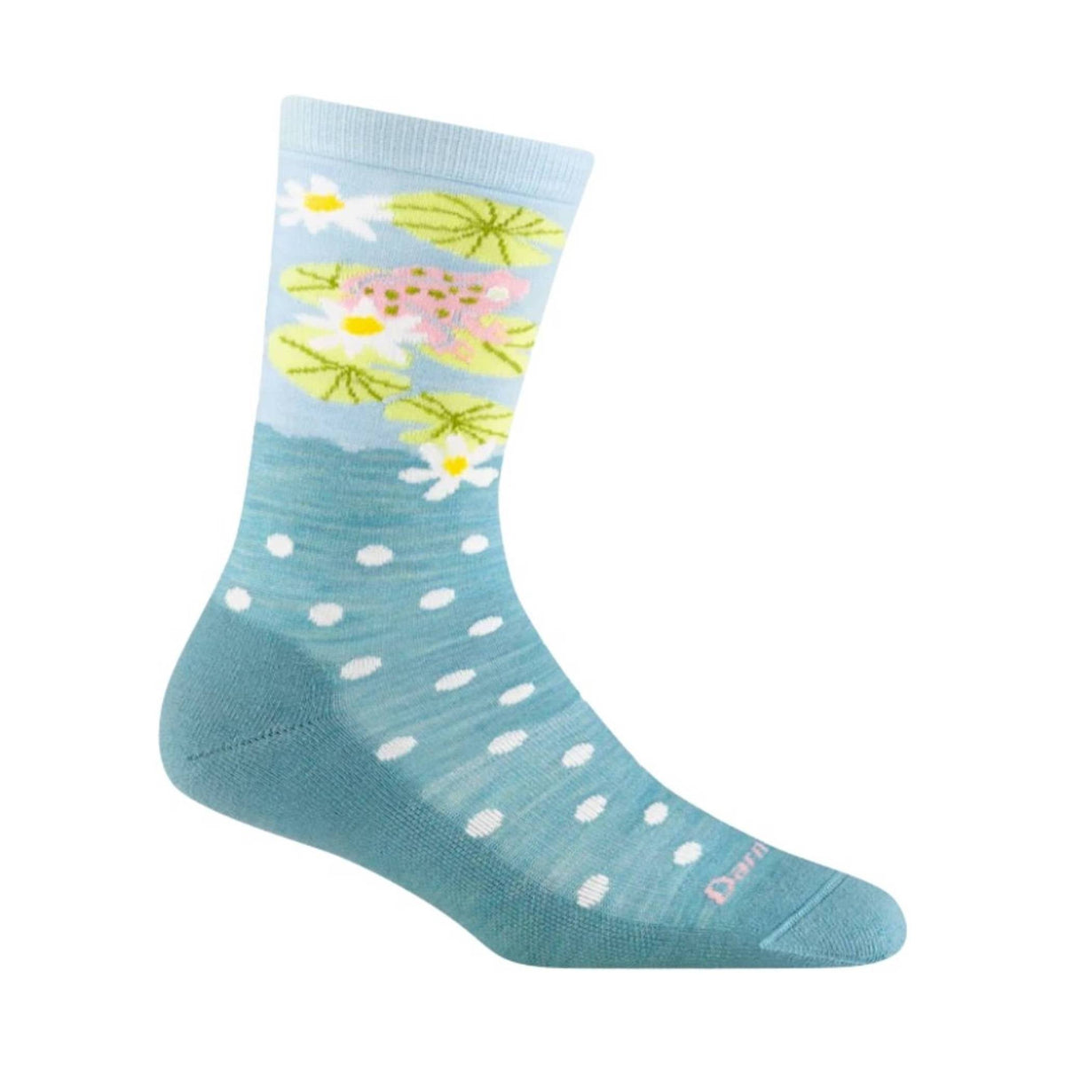 Darn Tough Vermont Women's Wild Life Lightweight Lifestyle Crew - Aqua - ONLINE STORE CREDIT/EXCHANGE ONLY