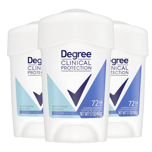 Degree Clinical Antiperspirant Shower Clean Soft Solid 3 Count 1.6 oz - thewildfolk Degree Clinical Antiperspirant Shower Clean Soft Solid 3 Count 1.6 oz