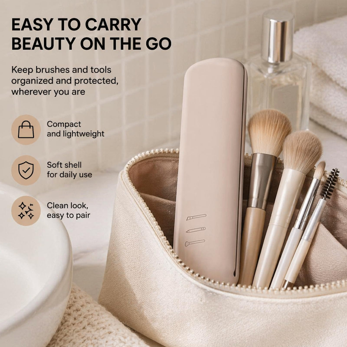 Detachable Travel Makeup Bag,2-in-1 Lay-Flat Cosmetic Organizer Women - thewildfolk Detachable Travel Makeup Bag,2-in-1 Lay-Flat Cosmetic Organizer Women