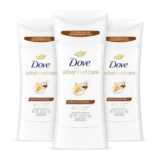 Dove Advanced Care Antiperspirant Stick Vanilla & Cocoa Butter 2.6 oz 3PK - thewildfolk Dove Advanced Care Antiperspirant Stick Vanilla & Cocoa Butter 2.6 oz 3PK