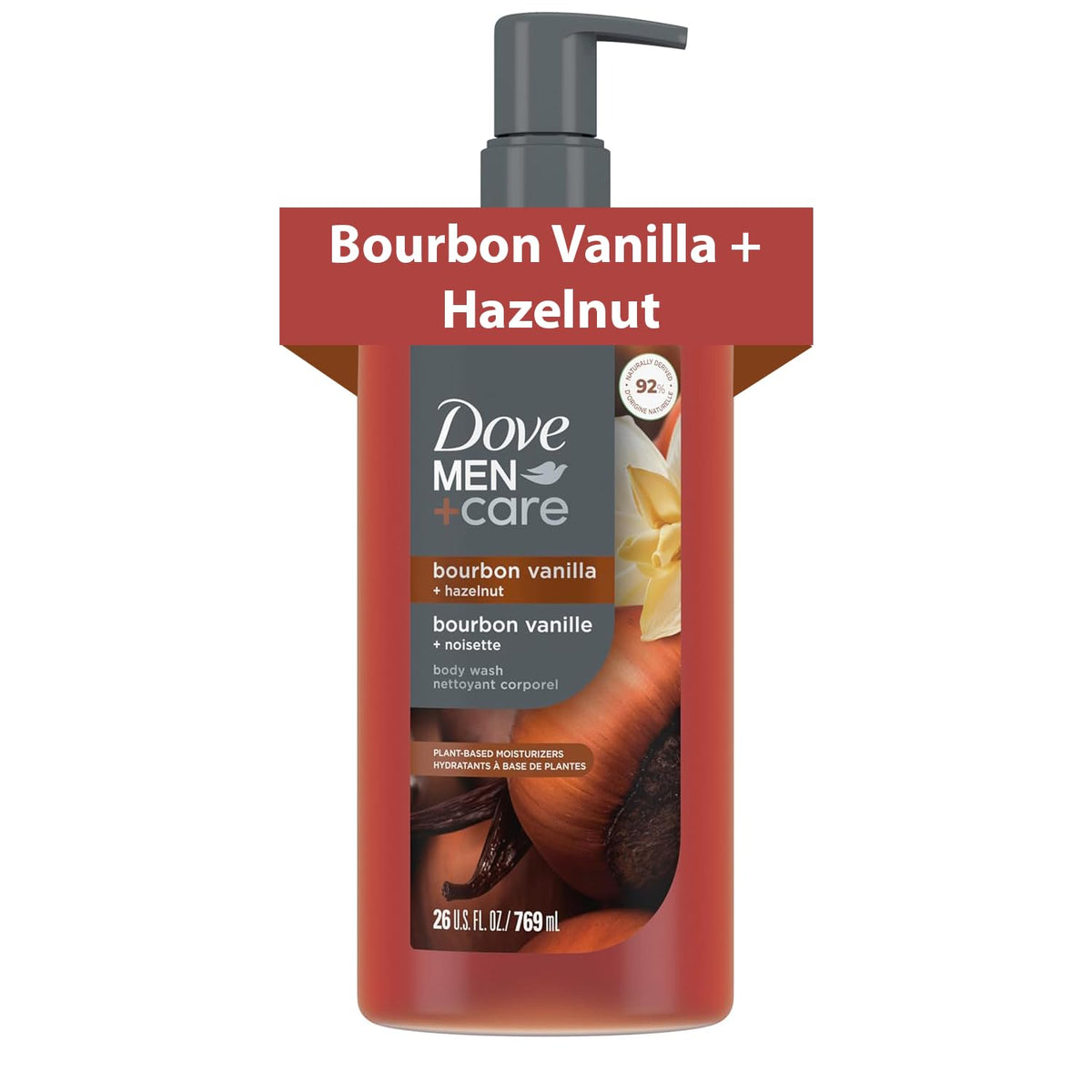 Dove Men Moisturizing Body Wash, Bourbon Vanilla + Hazelnut, 26 oz - thewildfolk Dove Men Moisturizing Body Wash, Bourbon Vanilla + Hazelnut, 26 oz