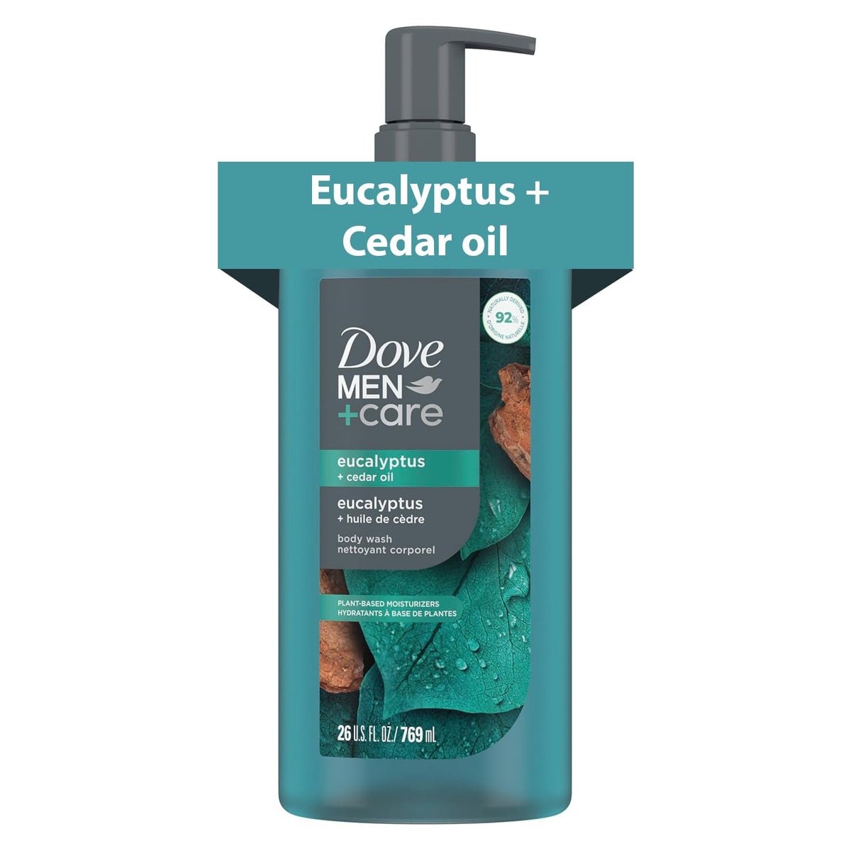Dove Men Moisturizing Body Wash, Eucalyptus + Cedar Oil, 26oz - thewildfolk Dove Men Moisturizing Body Wash, Eucalyptus + Cedar Oil, 26oz
