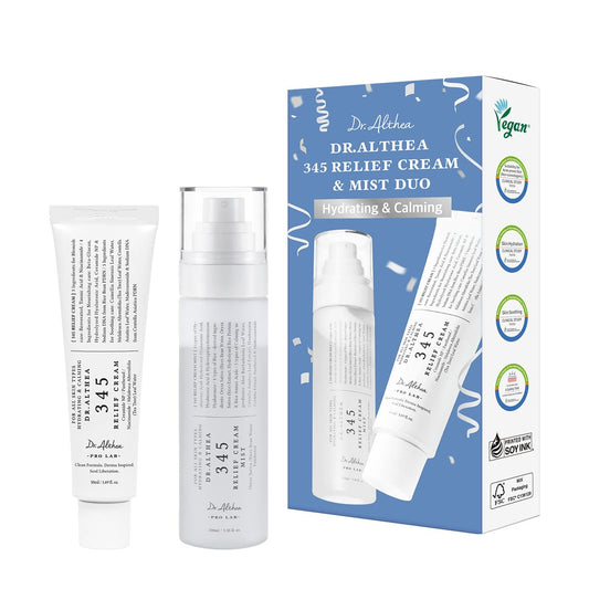 Dr.Althea 345 Relief Cream & Mist Duo, Korean Vegan Skin Care Set - thewildfolk Dr.Althea 345 Relief Cream & Mist Duo, Korean Vegan Skin Care Set