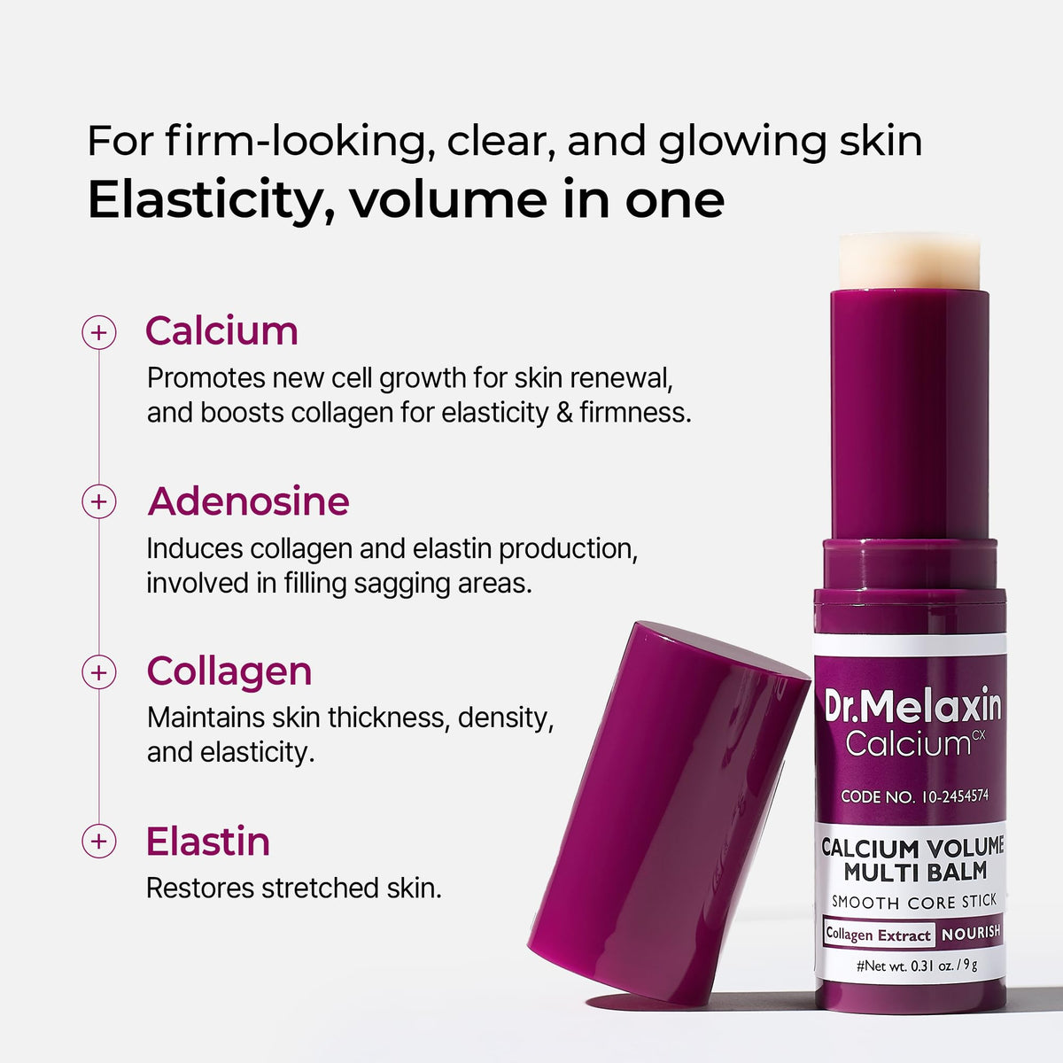 Dr.Melaxin Collagen Multi Balm Stick, Calcium & Adenosine Korean Wrinkle Stick for Eye, Neck & Face, Firming Collagen Stick, Under Eye Balm for Dark Circles & Depuffing, Korean Skin Care, 0.31 oz - thewildfolk Dr.Melaxin Collagen Multi Balm Stick, Calcium & Adenosine Korean Wrinkle Stick for Eye, Neck & Face, Firming Collagen Stick, Under Eye Balm for Dark Circles & Depuffing, Korean Skin Care, 0.31 oz