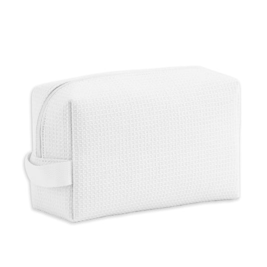 DYSHAYEN Small Waffle Makeup Bag for Travel, White - thewildfolk DYSHAYEN Small Waffle Makeup Bag for Travel, White