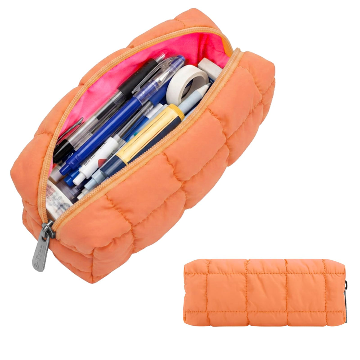 E-Tree Quilted Pencil Case,Makeup Brush Bag,Travel Toiletry Pouch Organizer - thewildfolk E-Tree Quilted Pencil Case,Makeup Brush Bag,Travel Toiletry Pouch Organizer